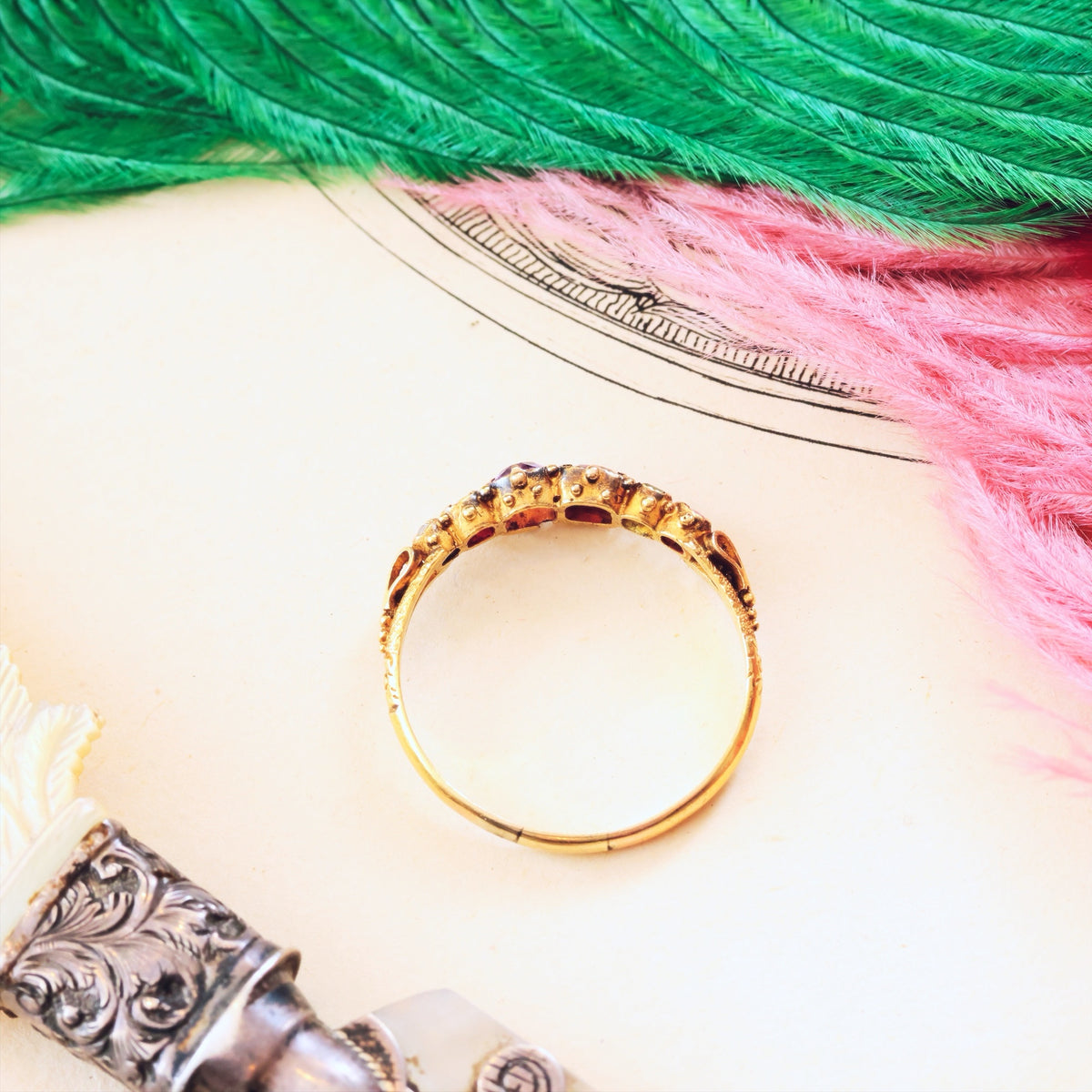 Antique Early Victorian Gemstone REGARD Ring