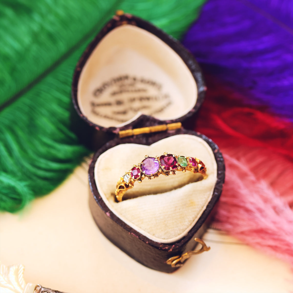 Antique Early Victorian Gemstone REGARD Ring