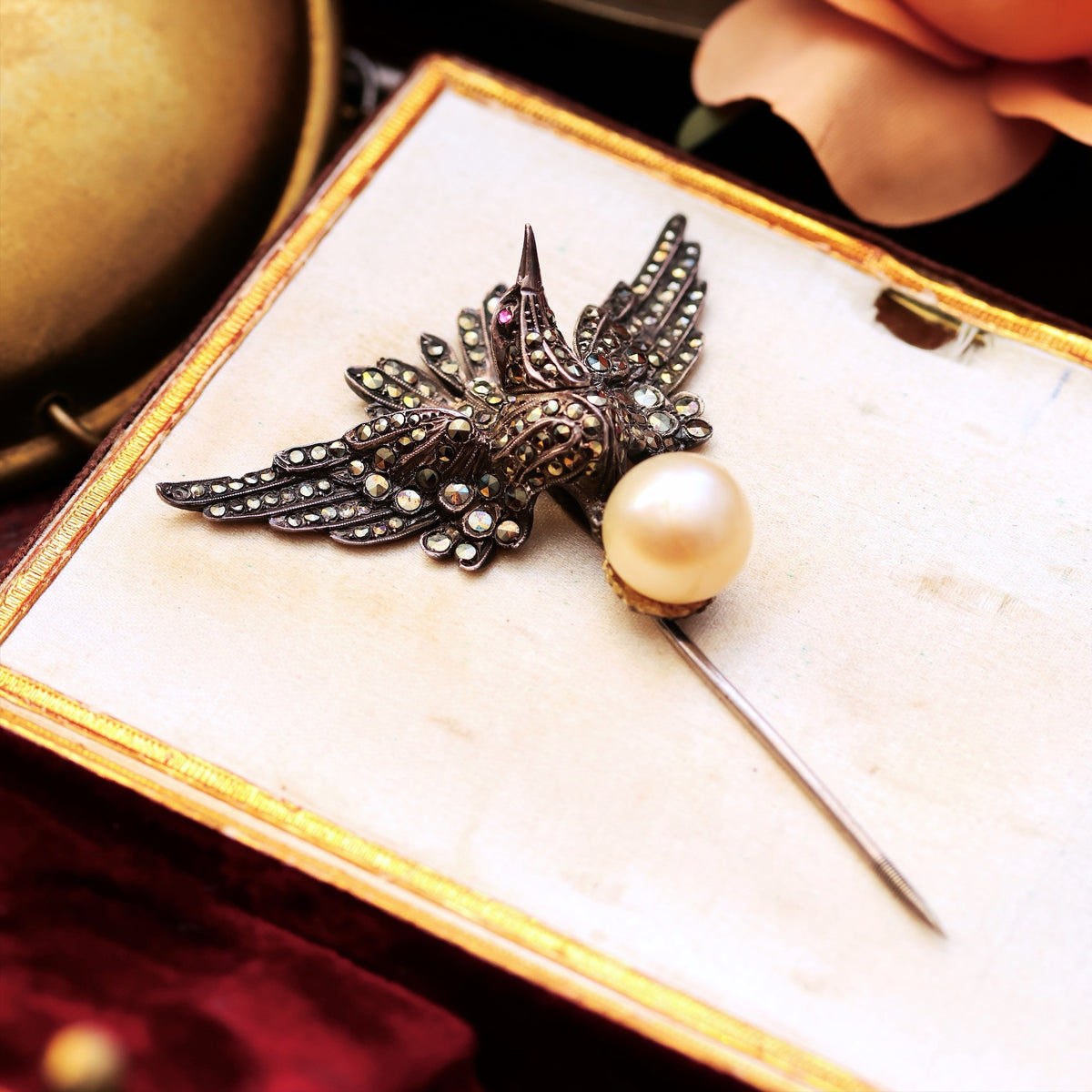 A Most Splendid Antique Winged Wonder Stick Pin