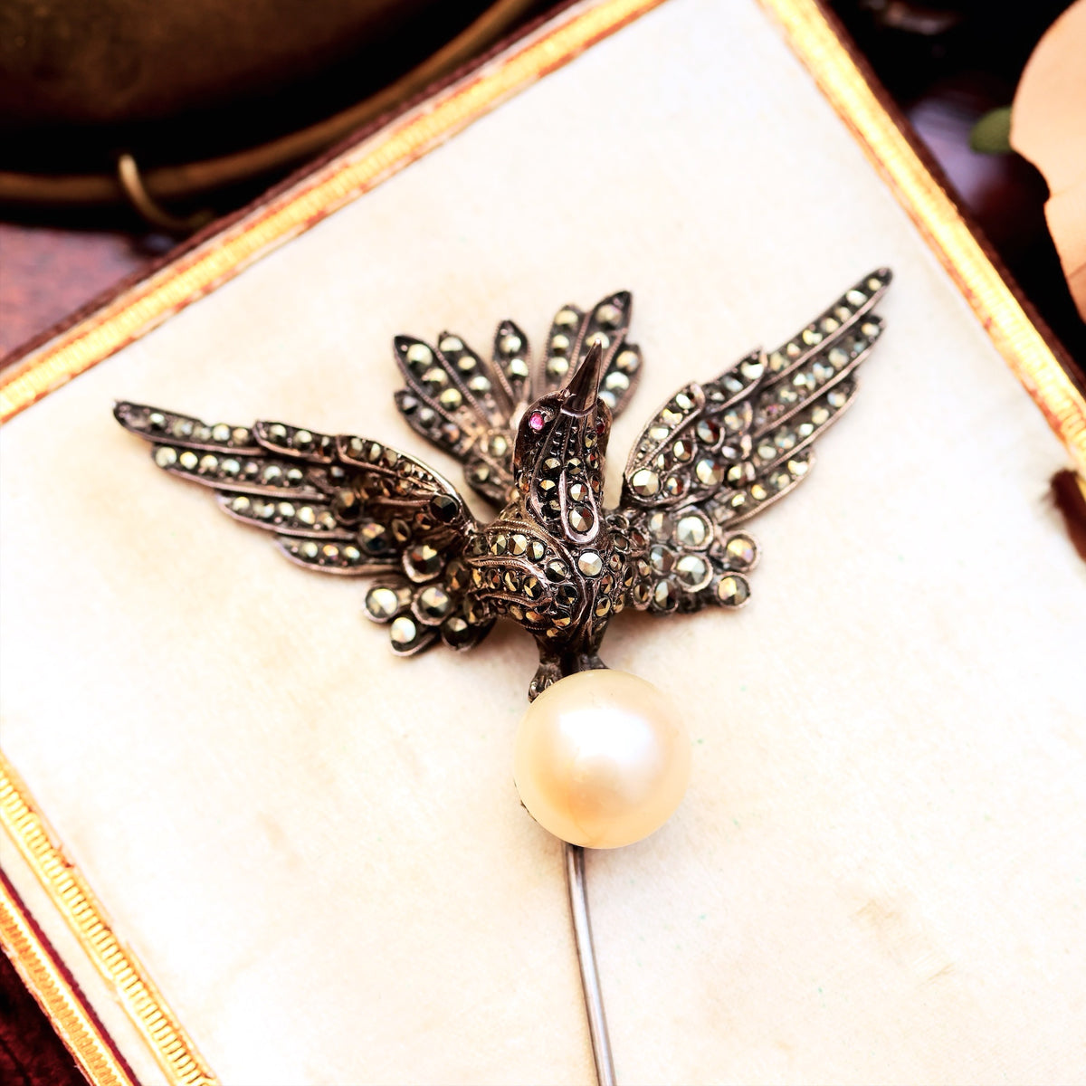 A Most Splendid Antique Winged Wonder Stick Pin