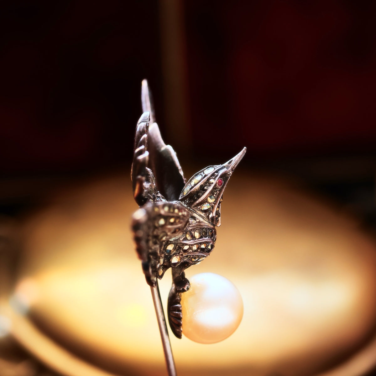 A Most Splendid Antique Winged Wonder Stick Pin