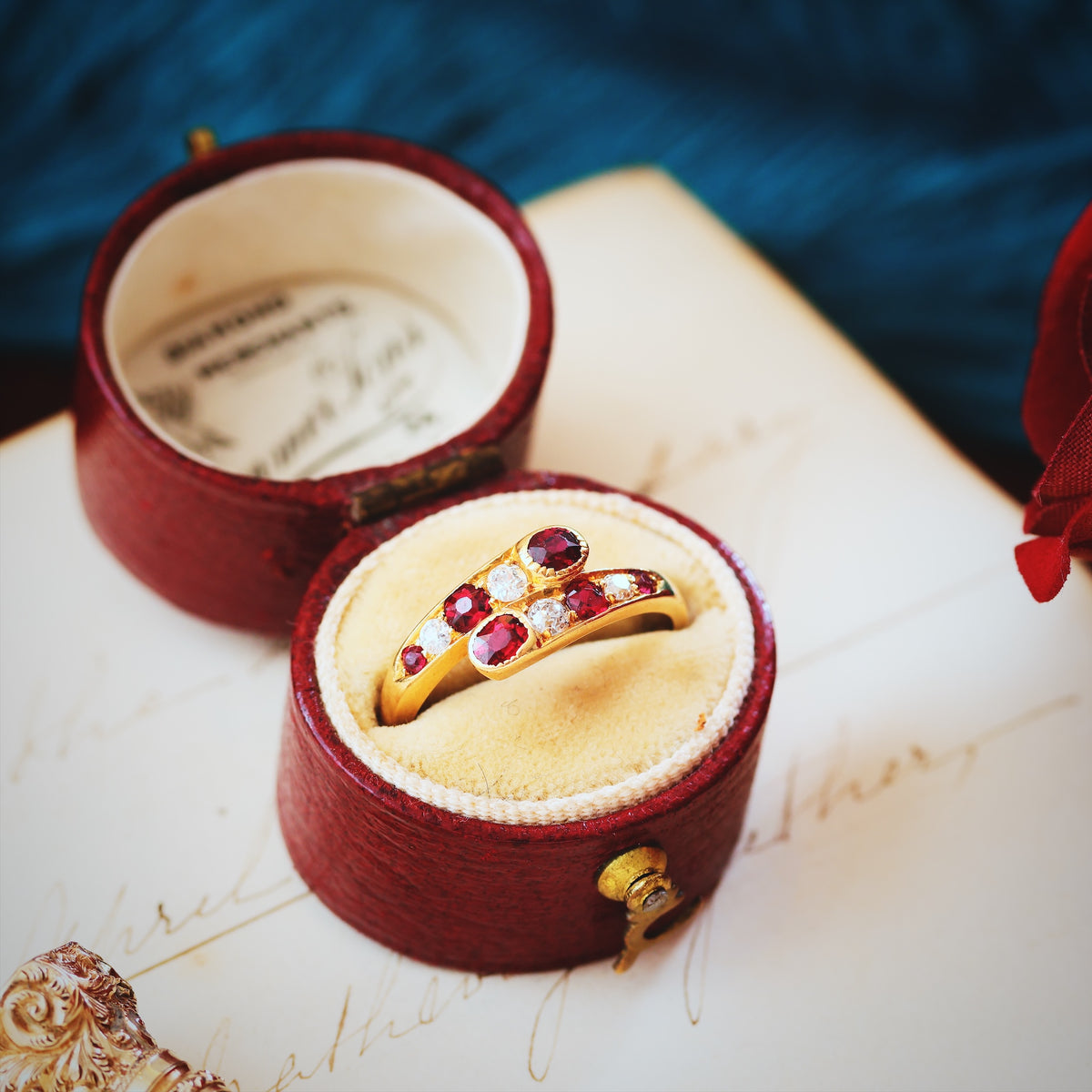 Exquisite Antique Edwardian Ruby & Diamond Ring
