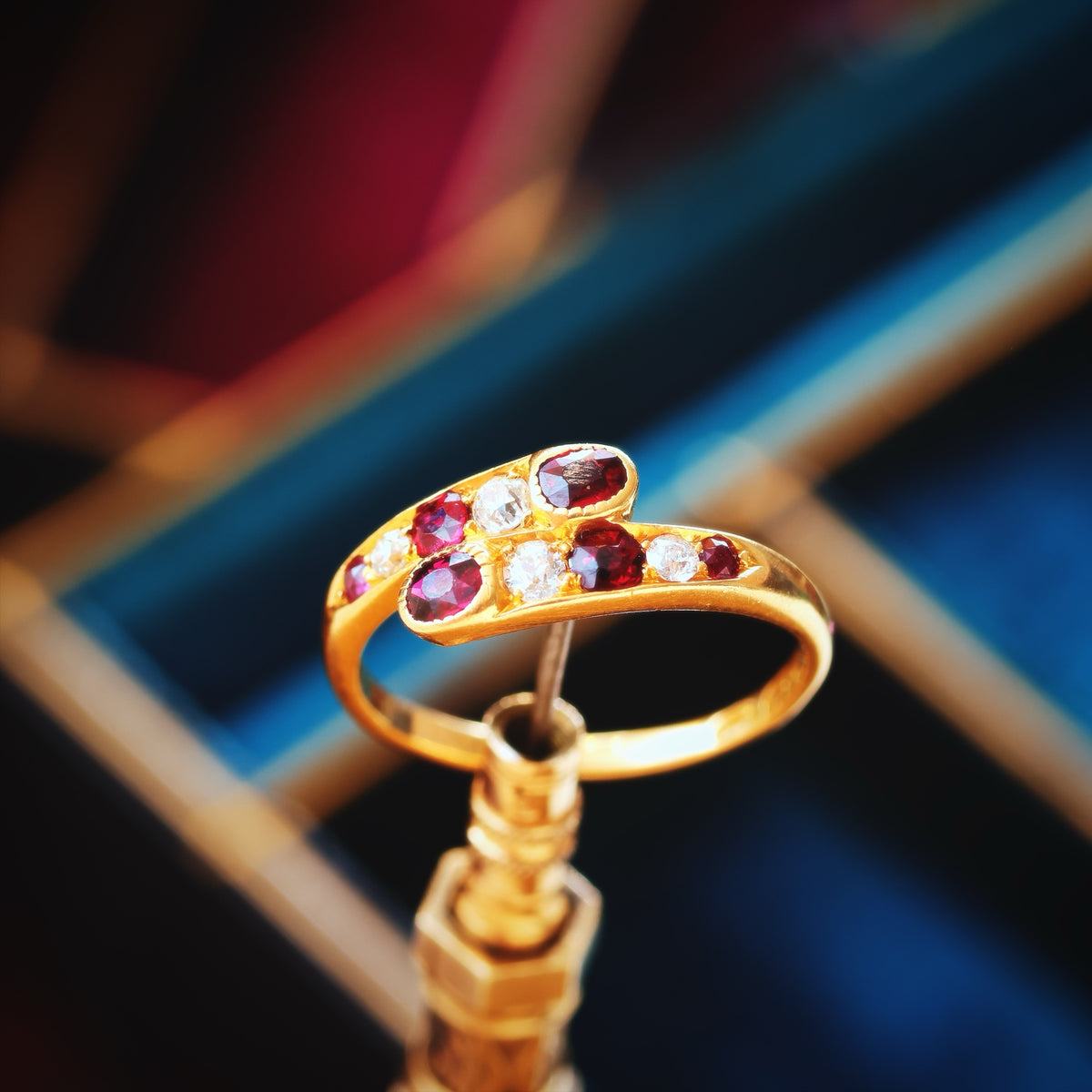 Exquisite Antique Edwardian Ruby & Diamond Ring