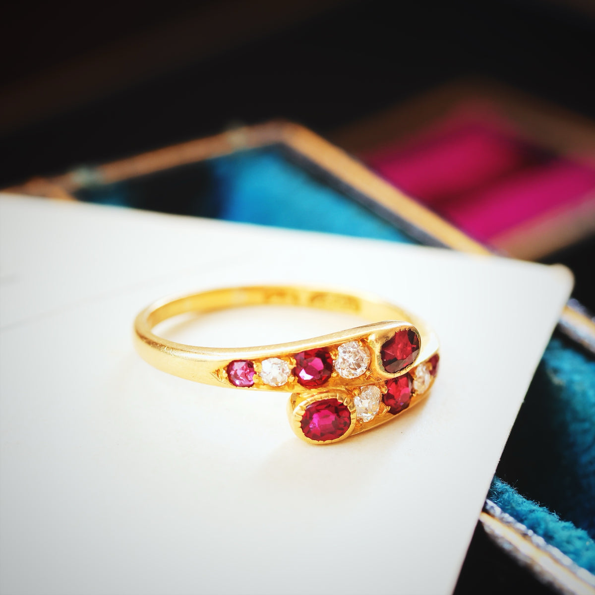 Exquisite Antique Edwardian Ruby & Diamond Ring