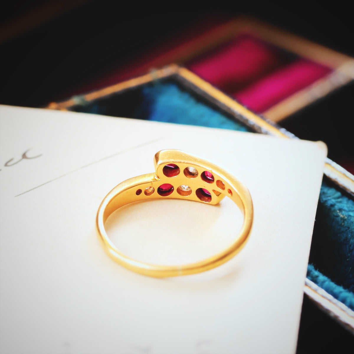 Exquisite Antique Edwardian Ruby & Diamond Ring
