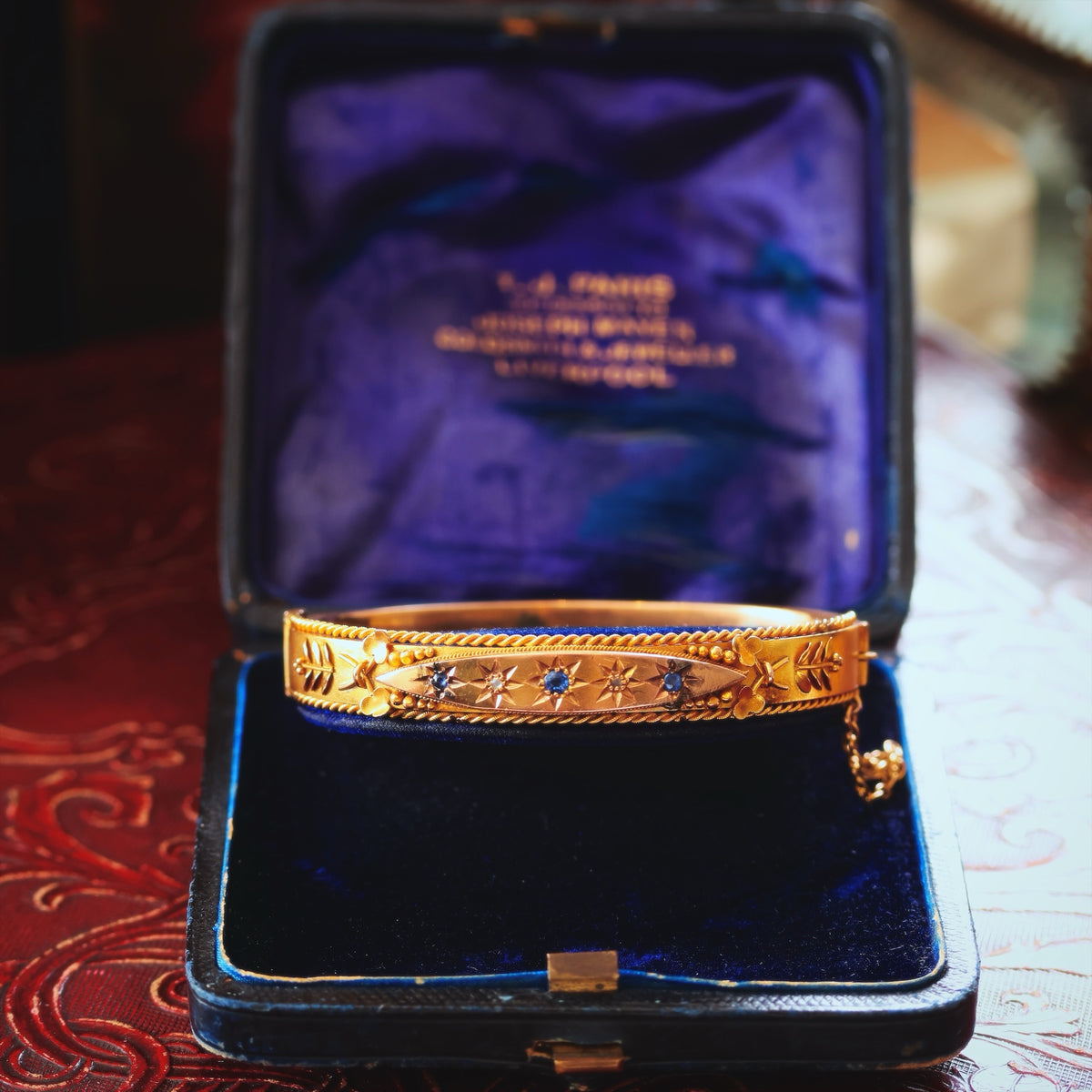 Starry Nights! Edwardian Sapphire & Diamond Bangle