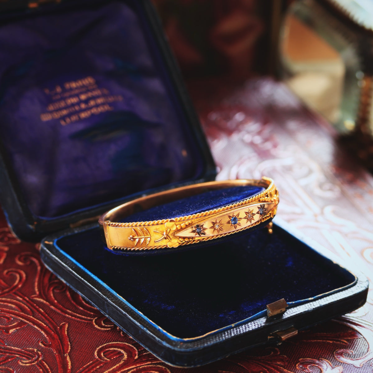 Starry Nights! Edwardian Sapphire & Diamond Bangle