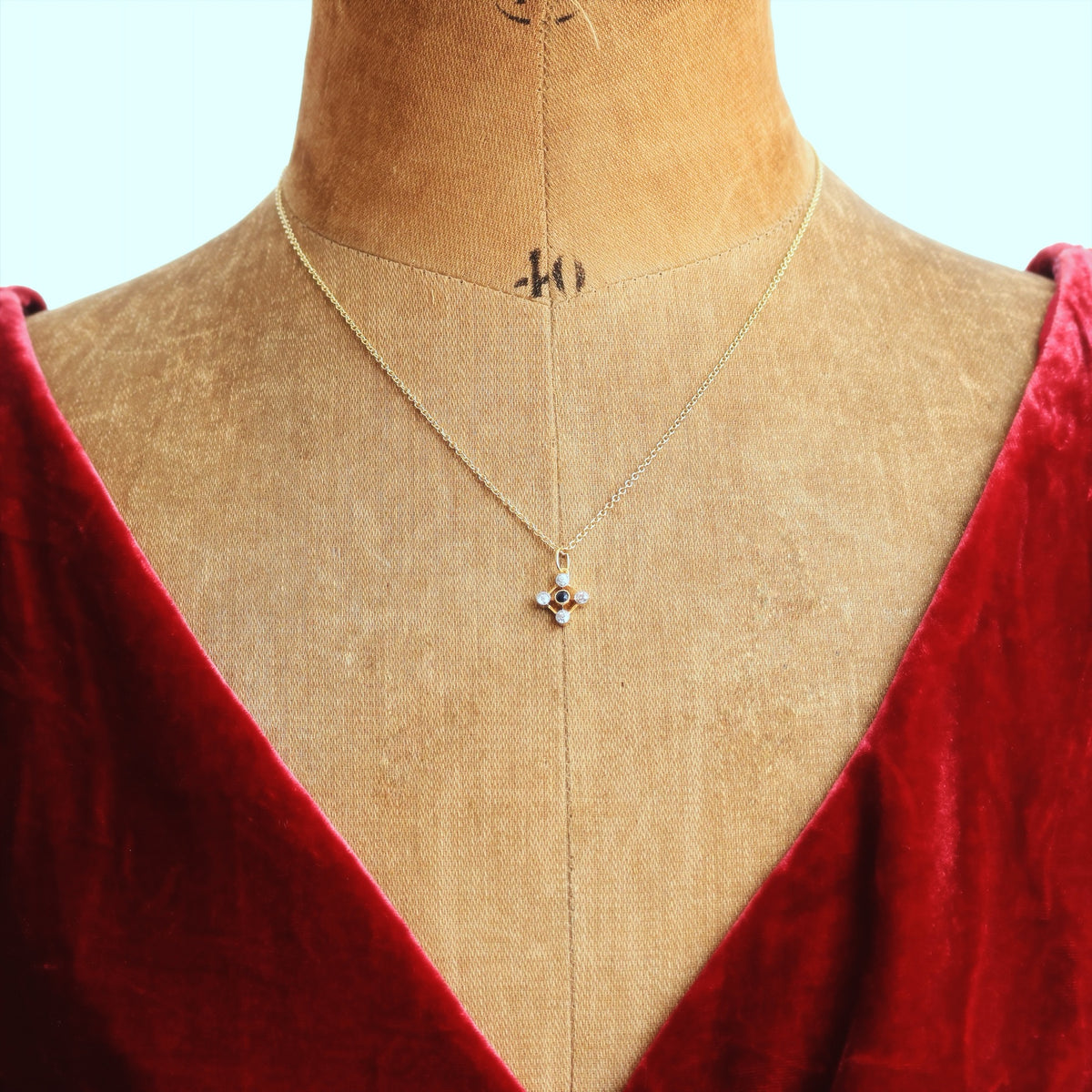 Antique Edwardian Sapphire & Diamond Pendant