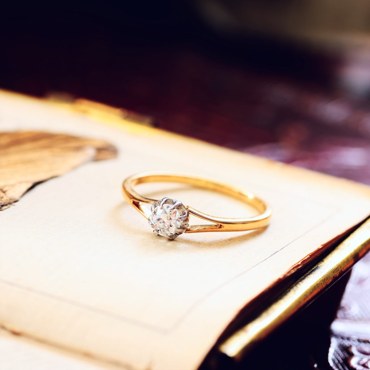 Antique Edwardian 'Tiffany' Style Diamond Engagement Ring