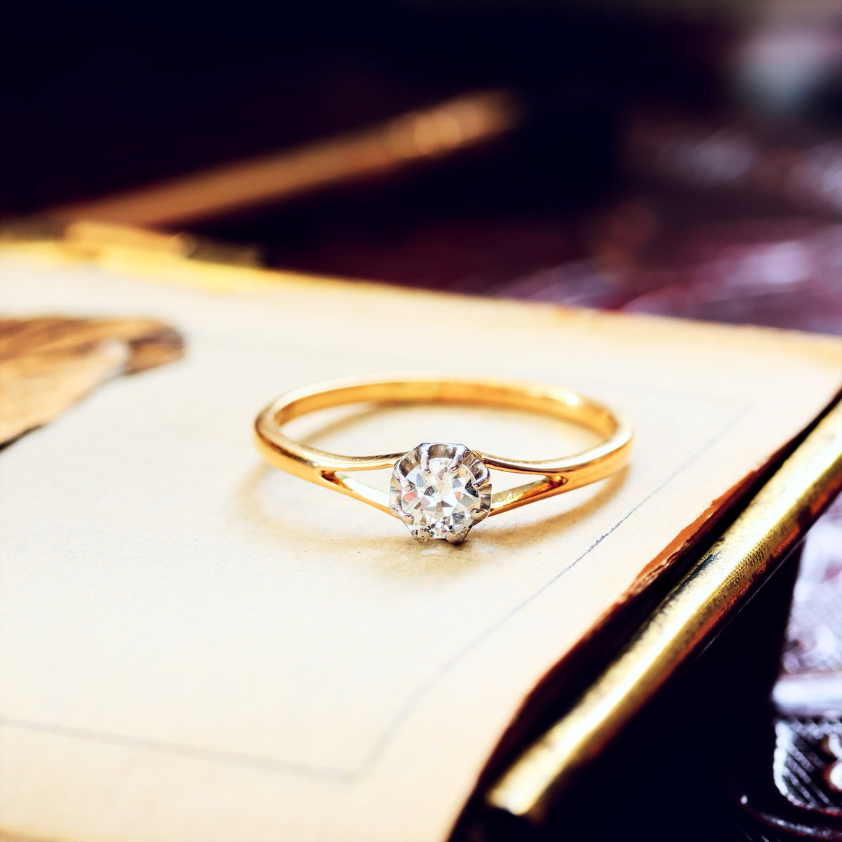 Antique Edwardian 'Tiffany' Style Diamond Engagement Ring