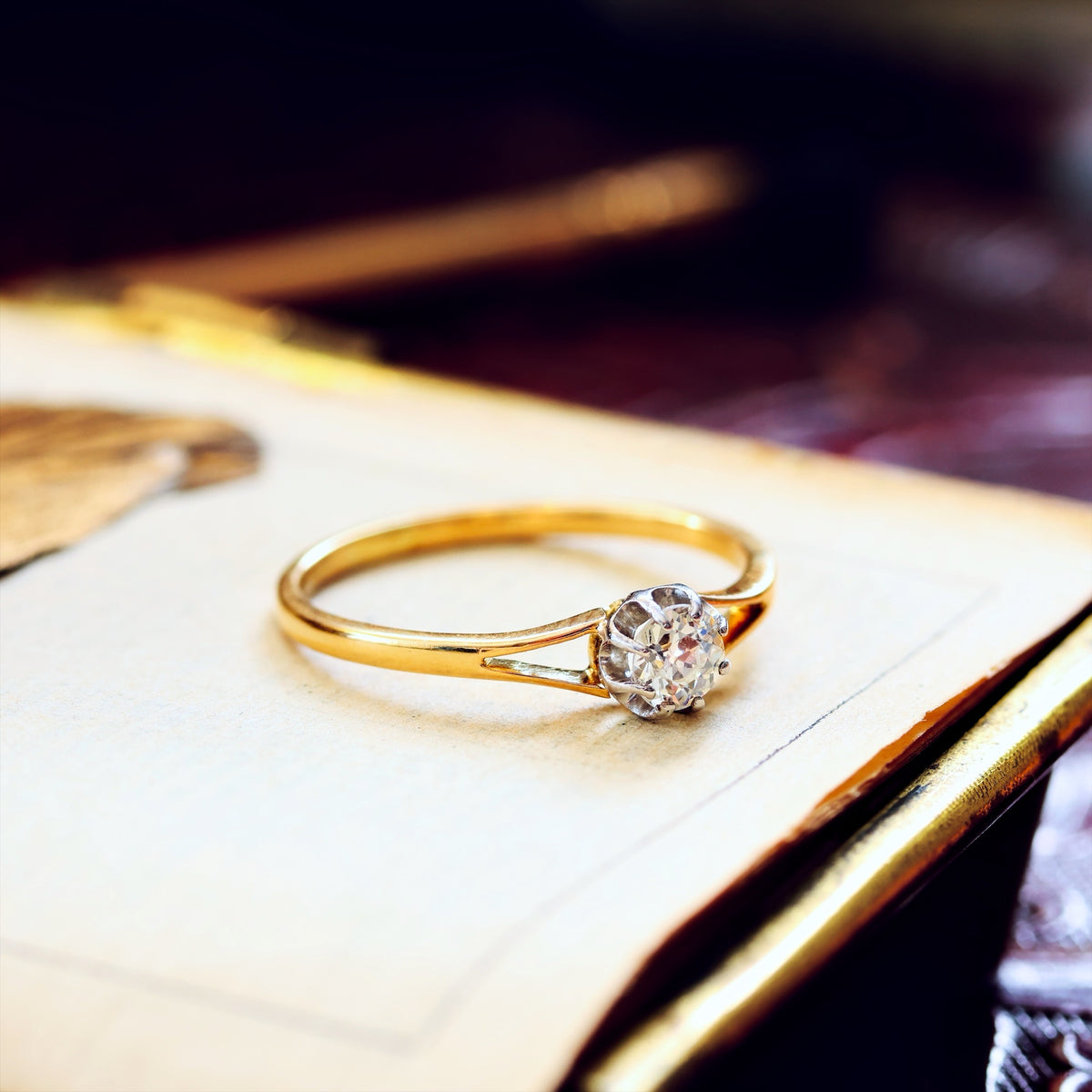 Antique Edwardian 'Tiffany' Style Diamond Engagement Ring