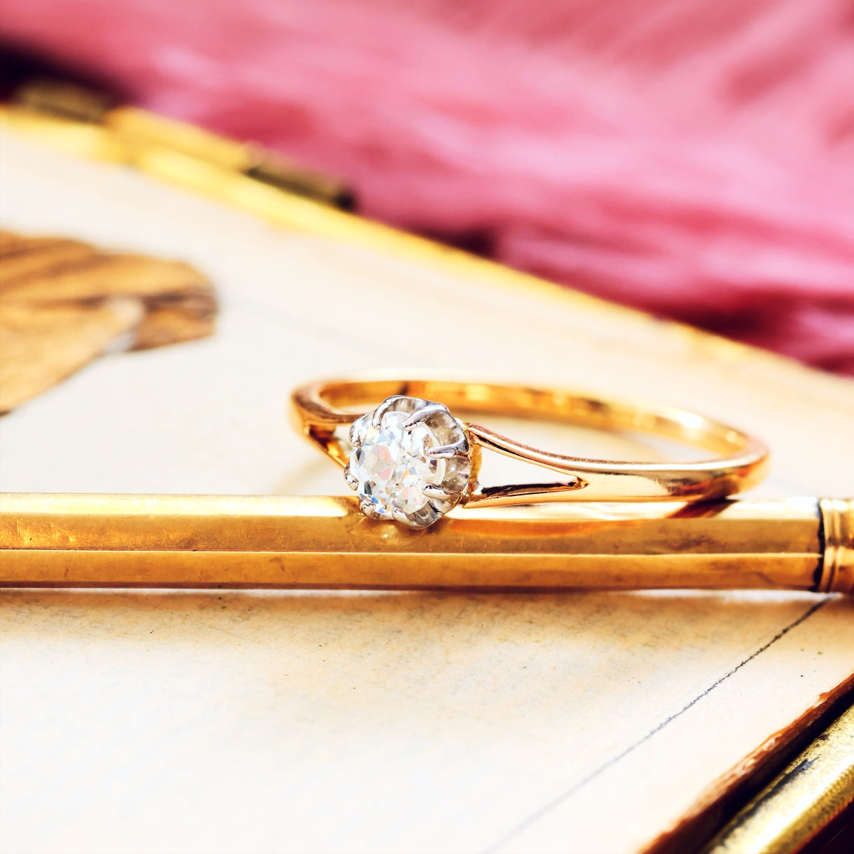 Antique Edwardian 'Tiffany' Style Diamond Engagement Ring