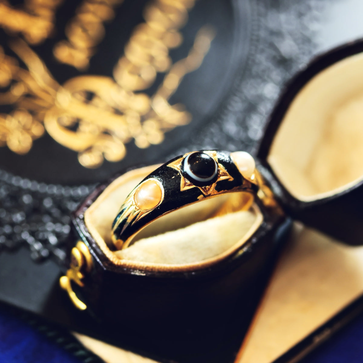 Enamelled Mourning Ring for Charles Hilton dated 1866