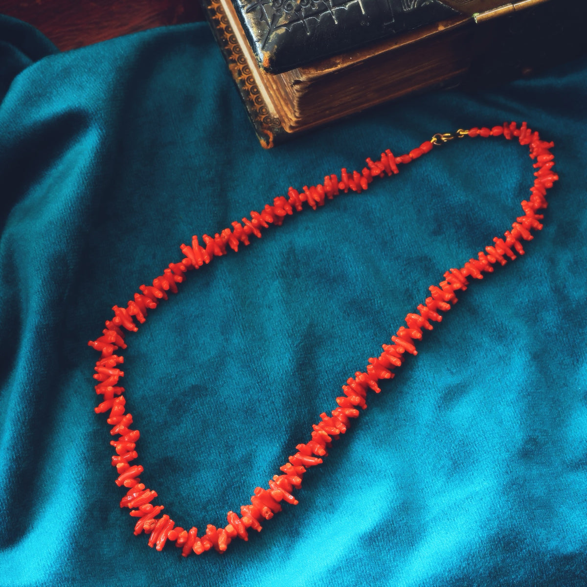 Fine Hand Carved Antique Georgian Coral Necklace