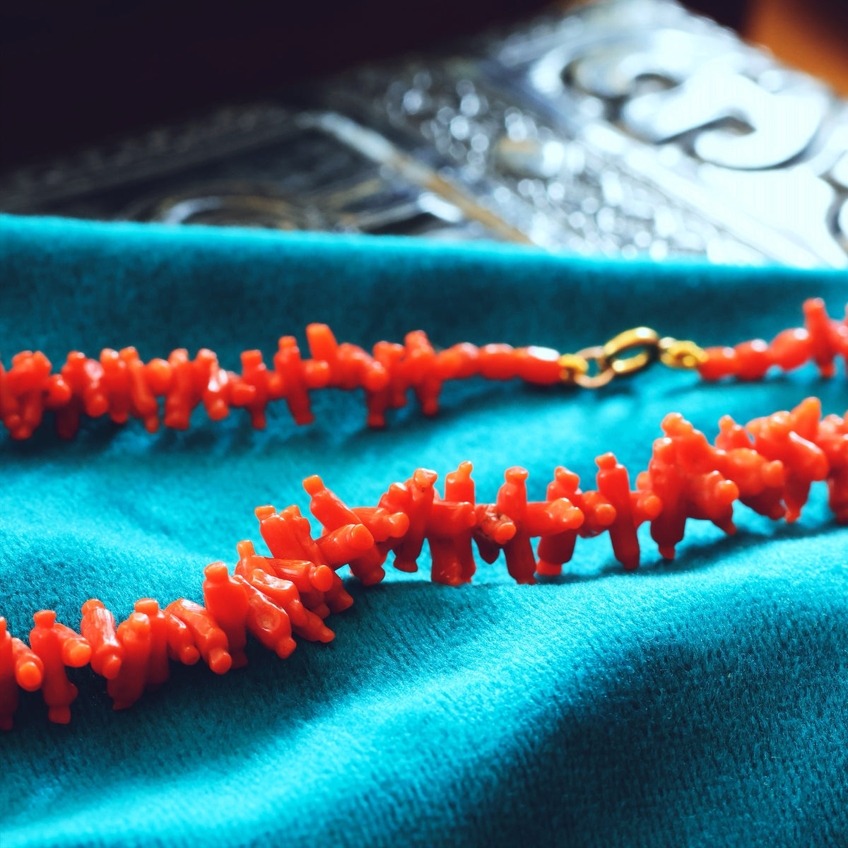 Fine Hand Carved Antique Georgian Coral Necklace