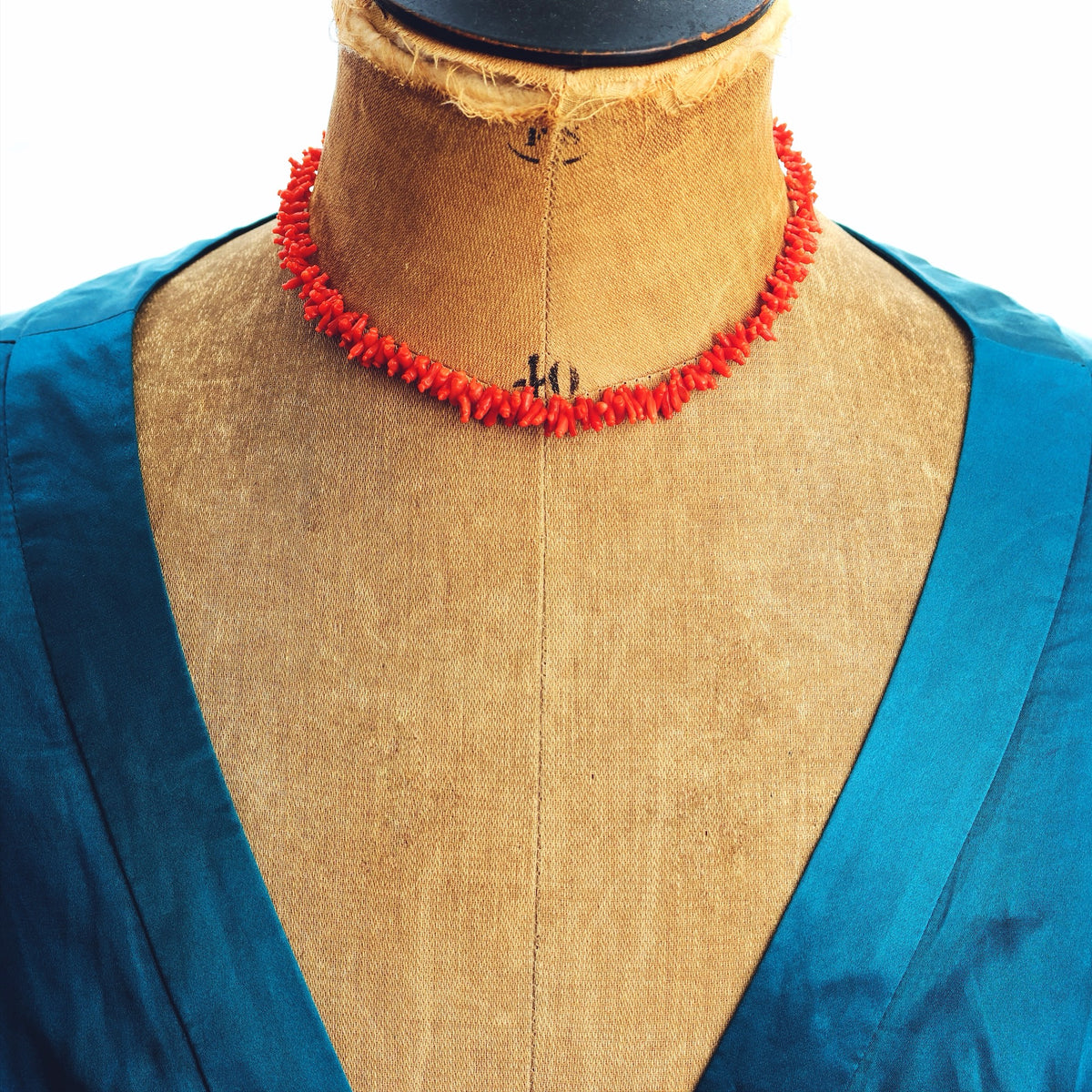 Fine Hand Carved Antique Georgian Coral Necklace
