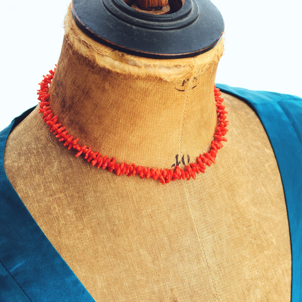 Fine Hand Carved Antique Georgian Coral Necklace
