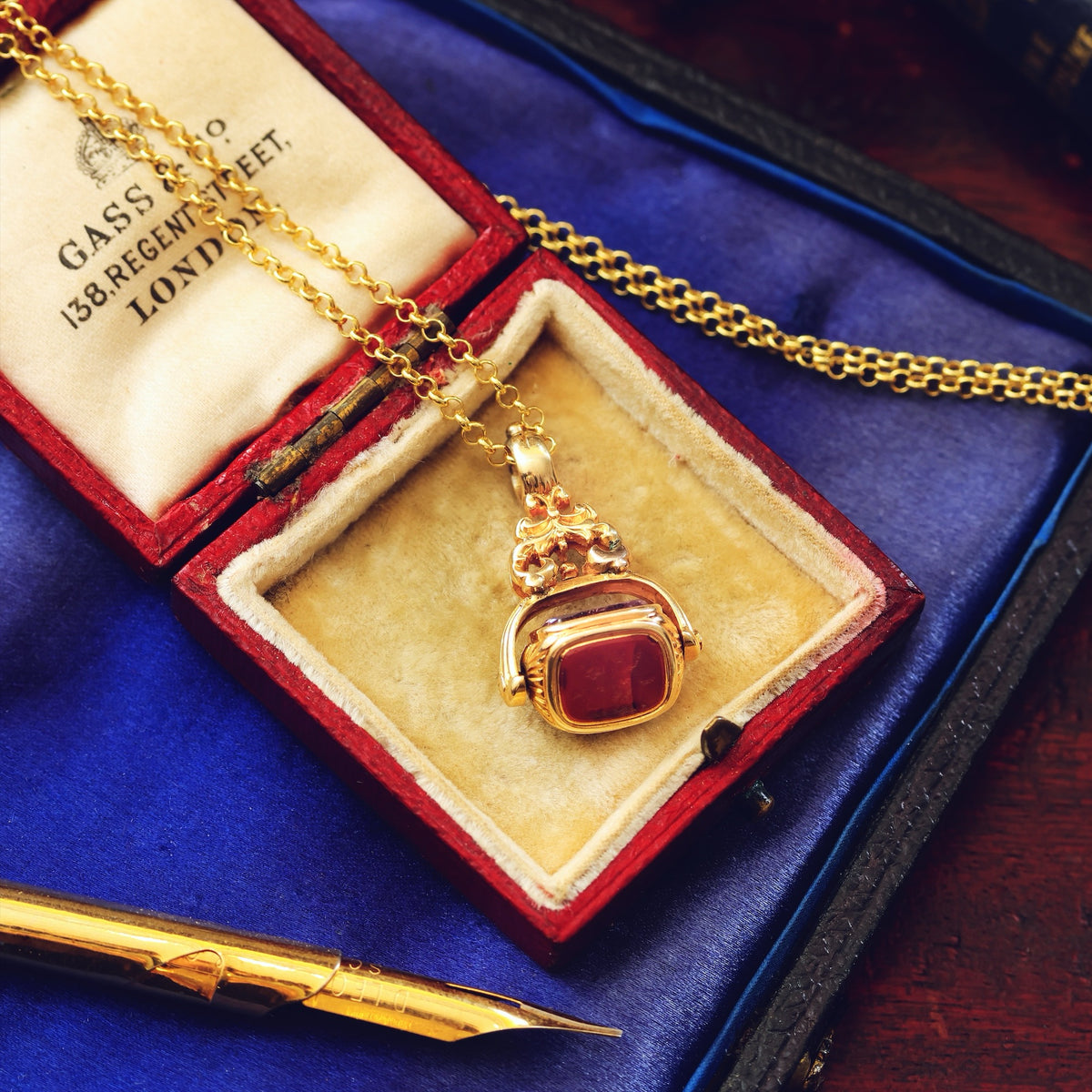 Antique Georgian Intaglio Lion Seal Fob