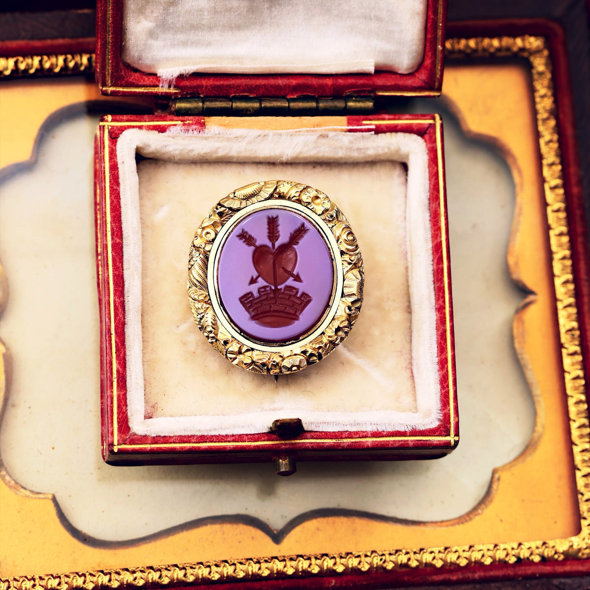 Antique Georgian Intaglio Sardonyx Brooch