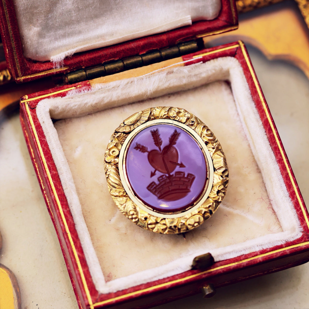 Antique Georgian Intaglio Sardonyx Brooch