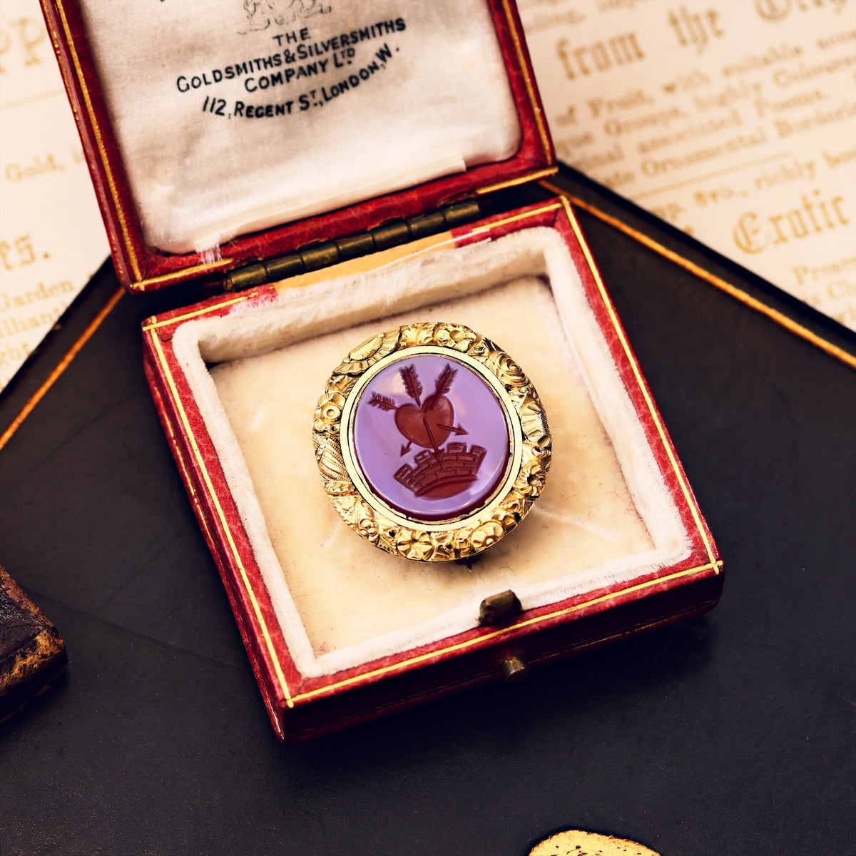 Antique Georgian Intaglio Sardonyx Brooch