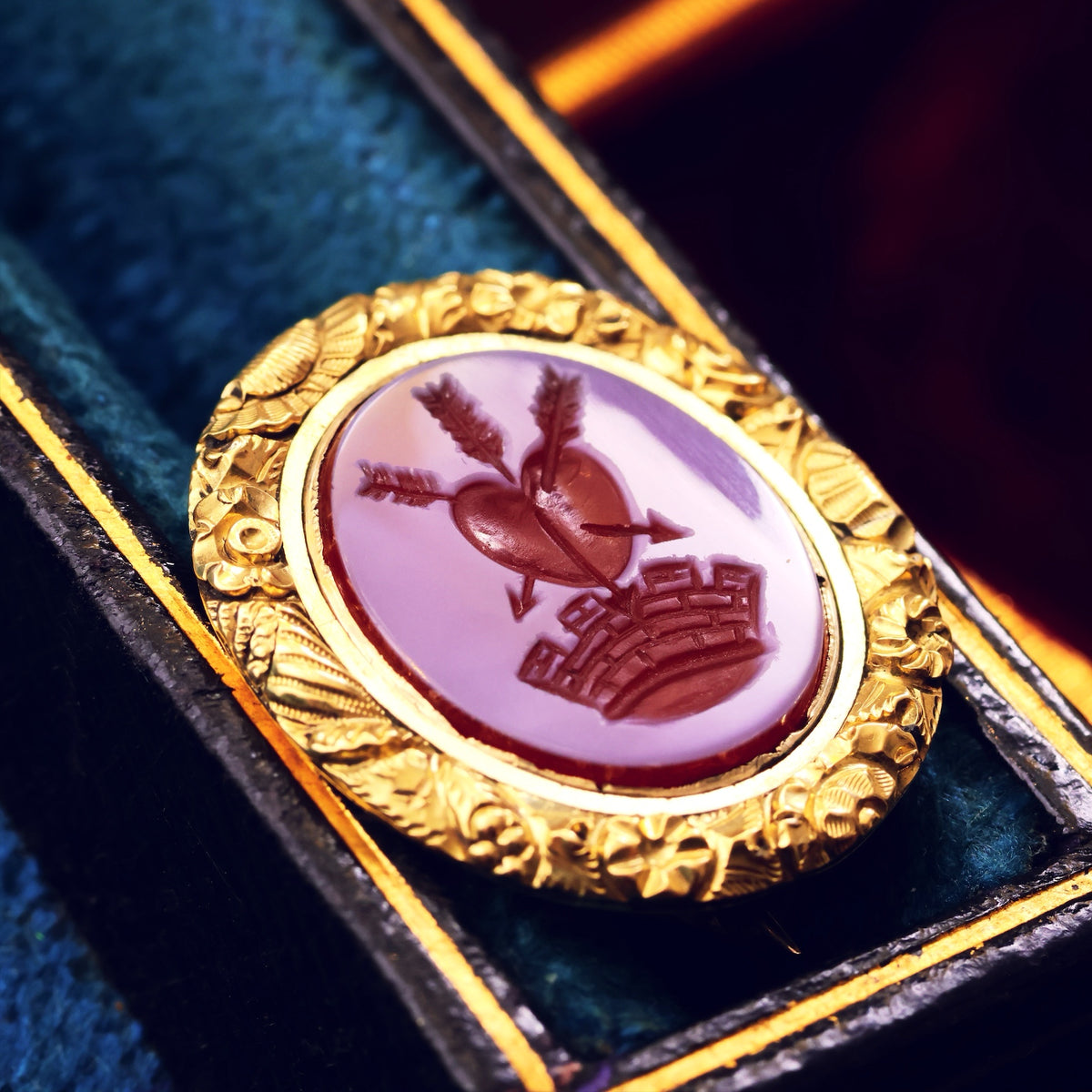Antique Georgian Intaglio Sardonyx Brooch