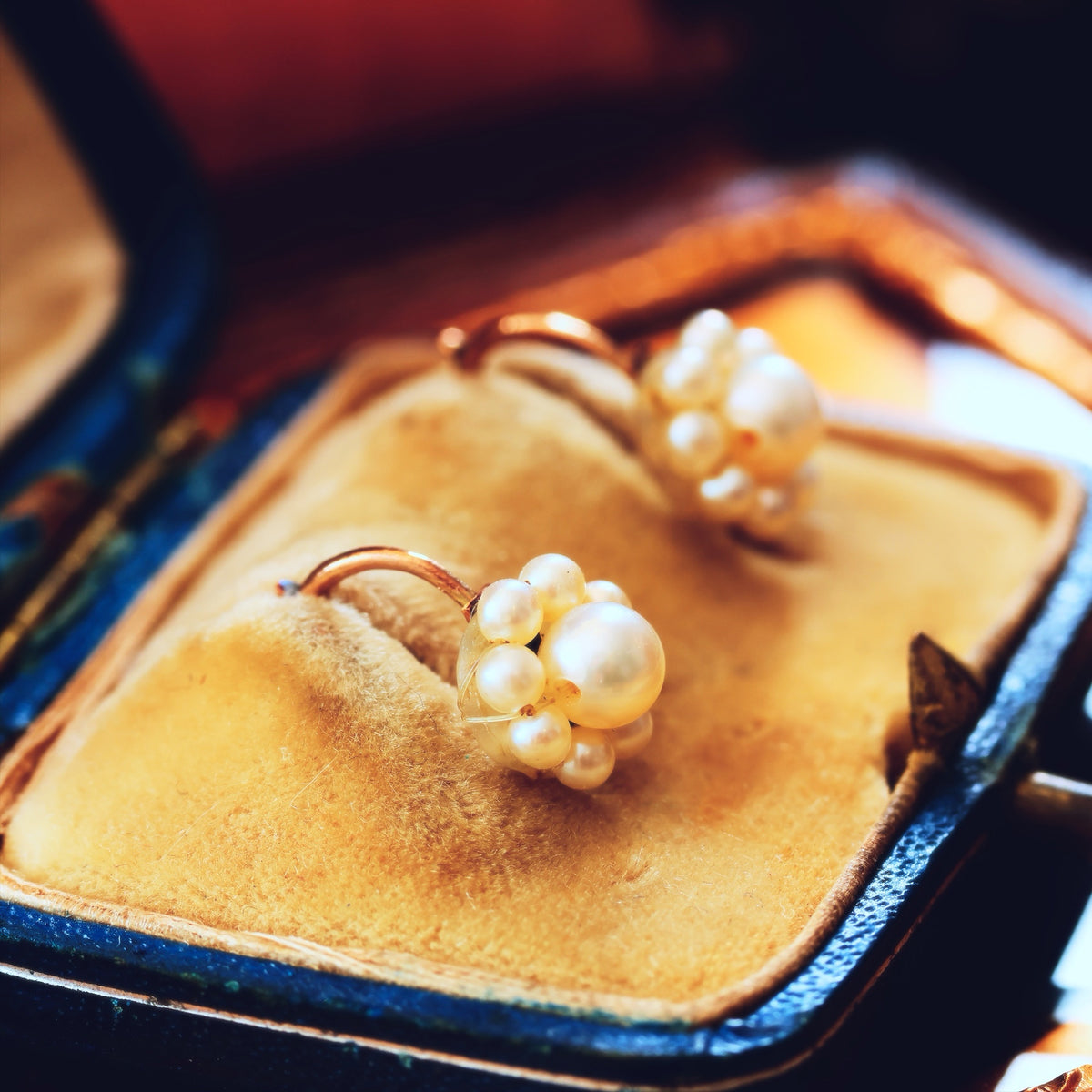 Rare Antique Georgian Natural Pearl Earrings