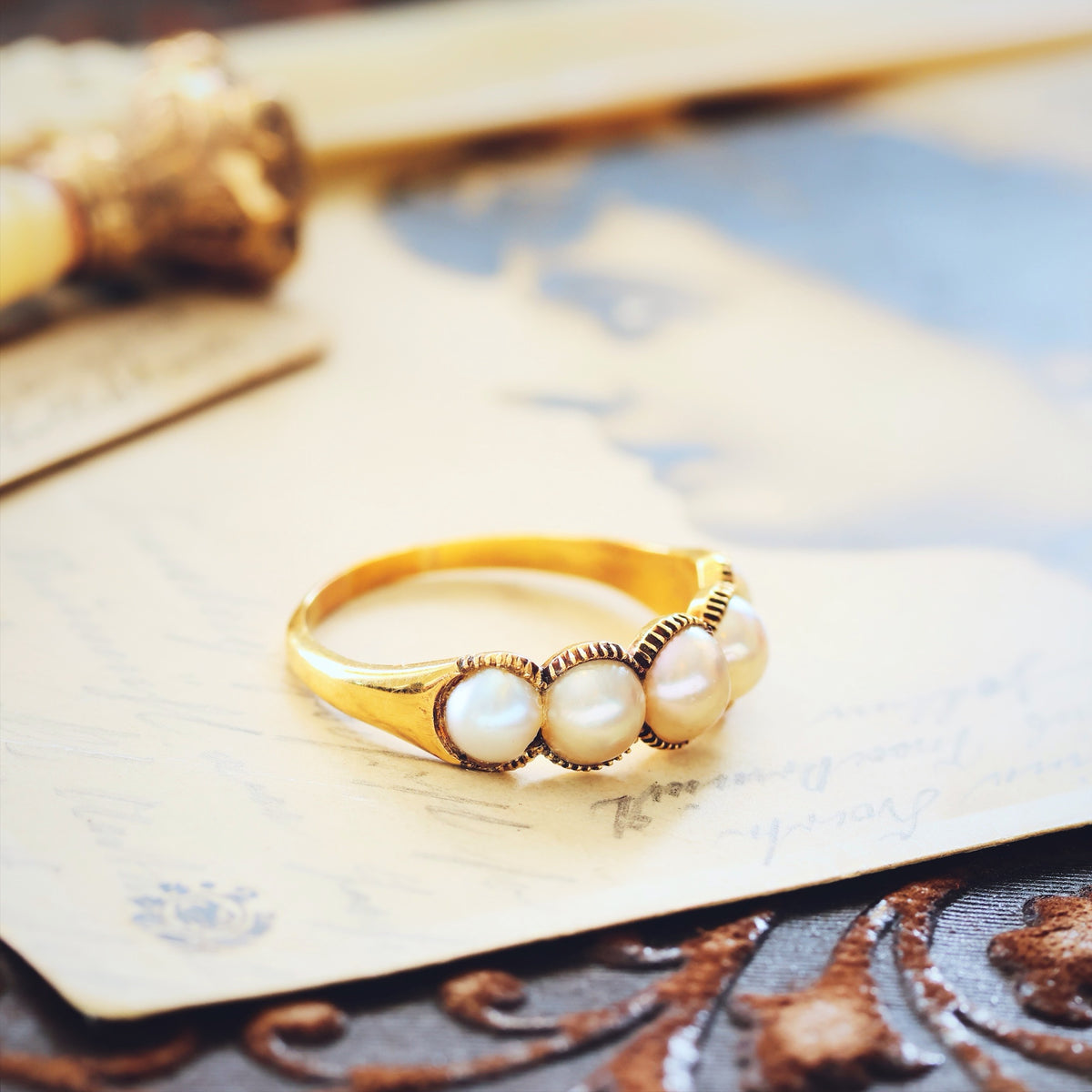Antique Georgian Natural Pearl Ring