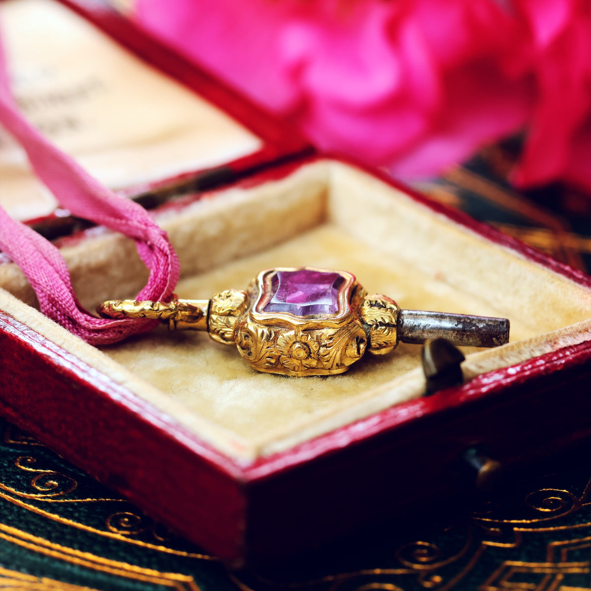 Petite Georgian Ornamental Rococo Watch Key