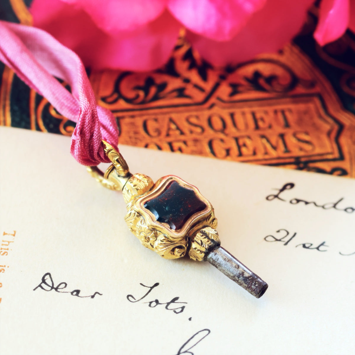 Petite Georgian Ornamental Rococo Watch Key