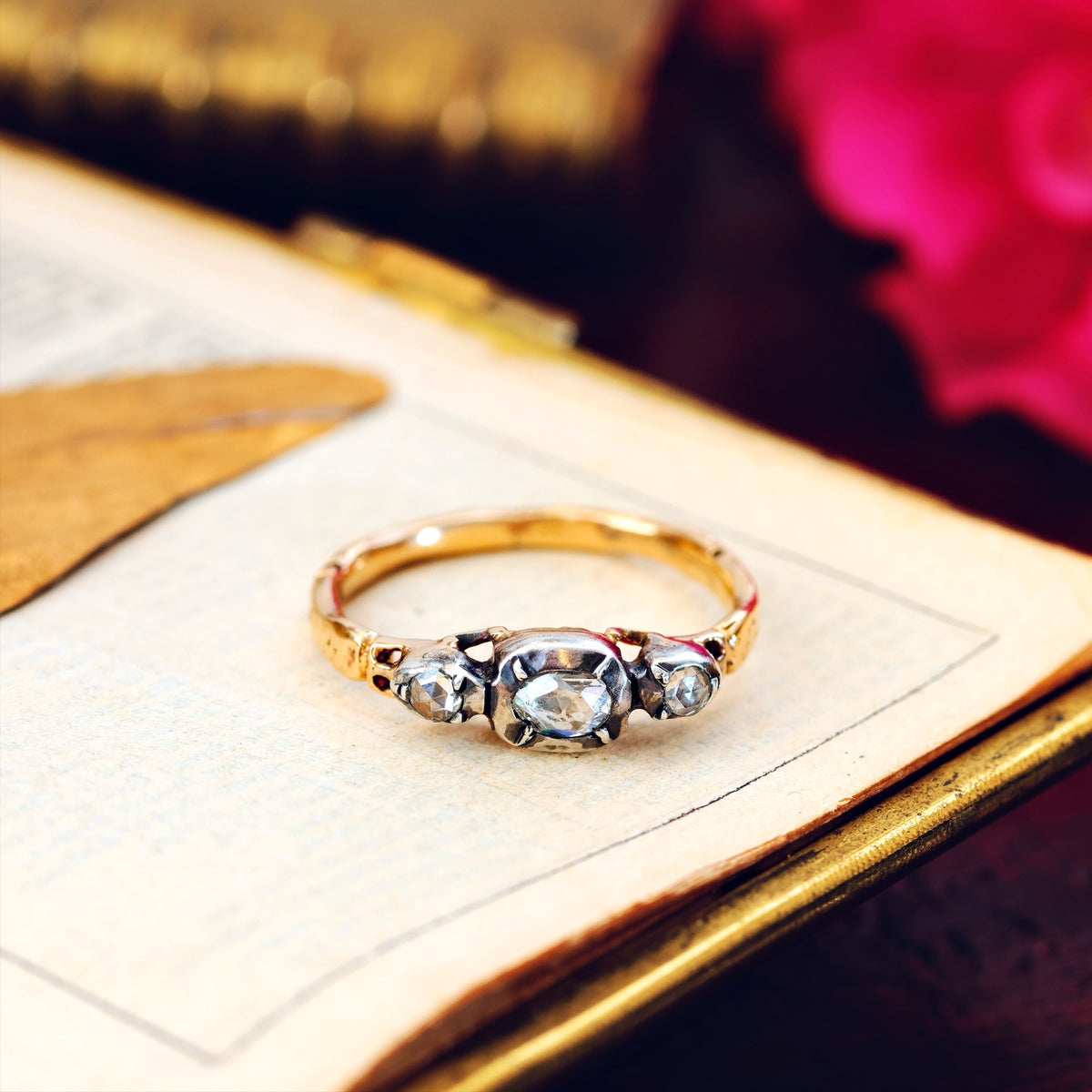 Georgian Revival Rose Cut Diamond Ring