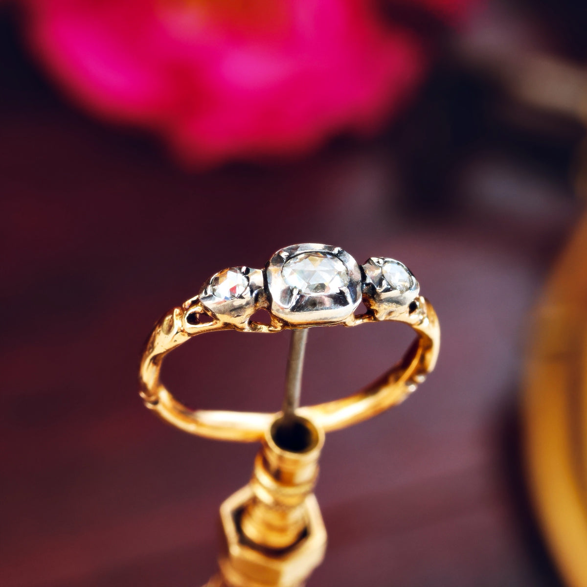 Georgian Revival Rose Cut Diamond Ring