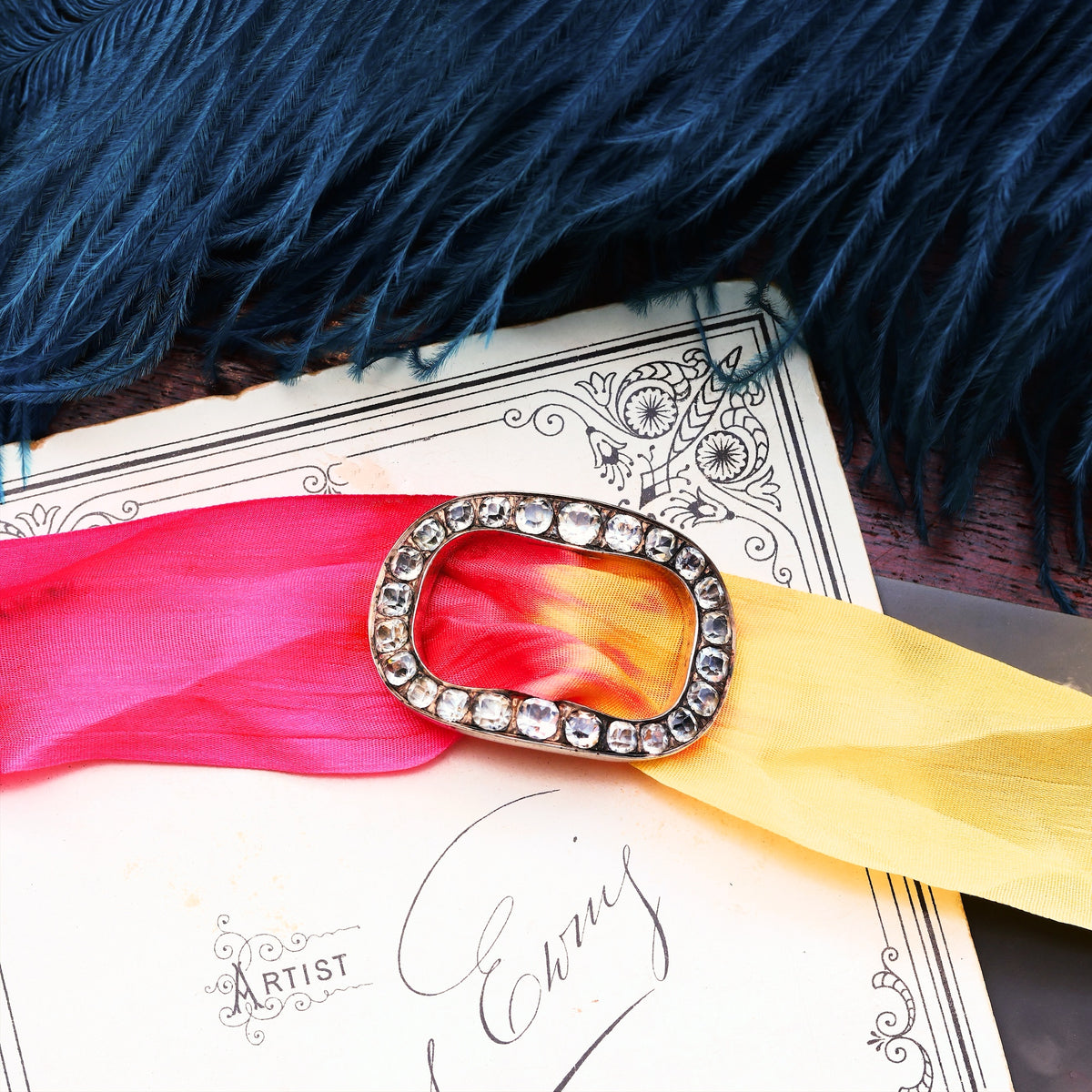 Antique Georgian Silver & Paste Buckle