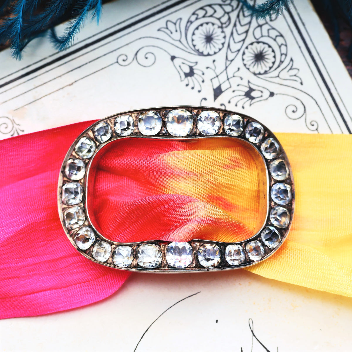 Antique Georgian Silver & Paste Buckle