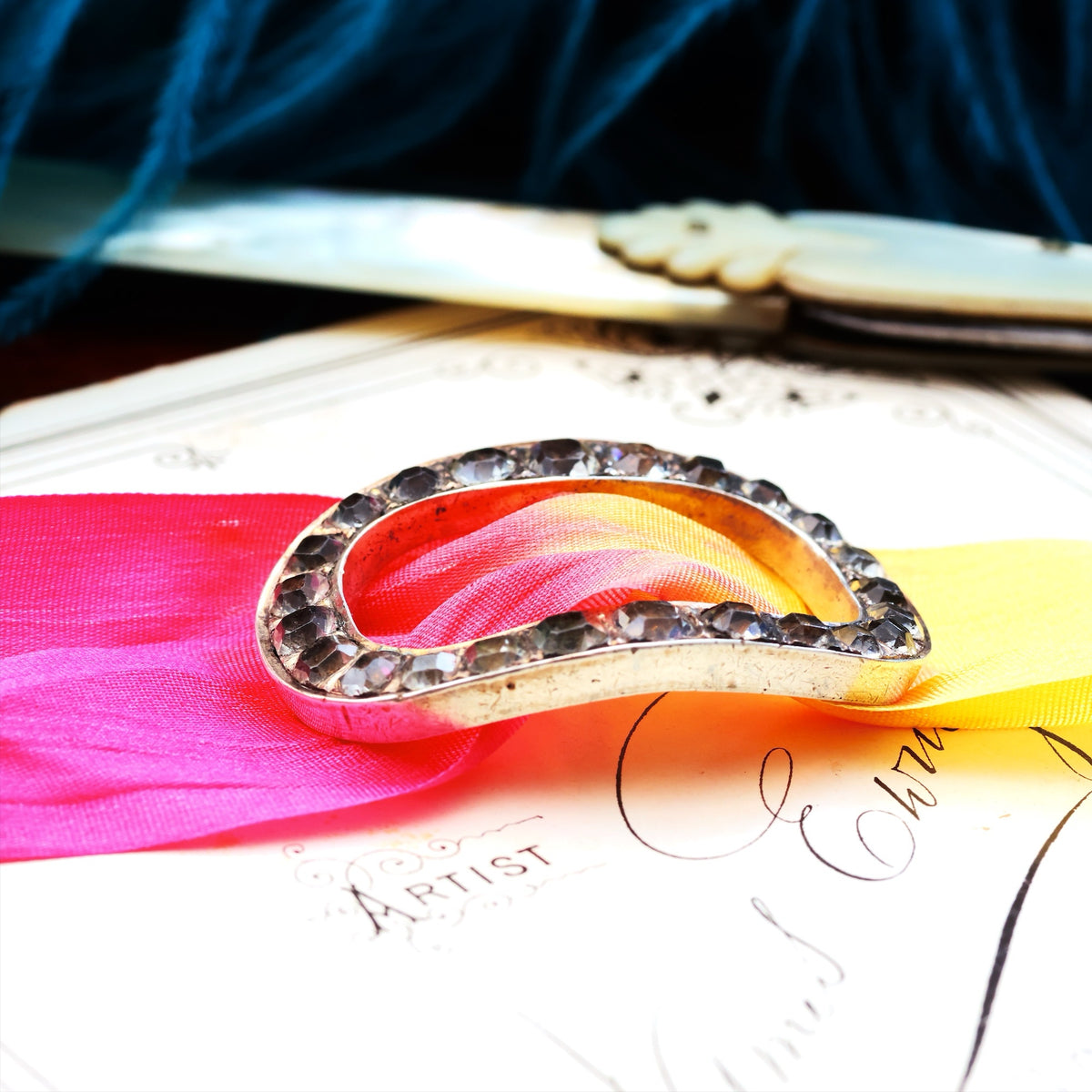 Antique Georgian Silver & Paste Buckle