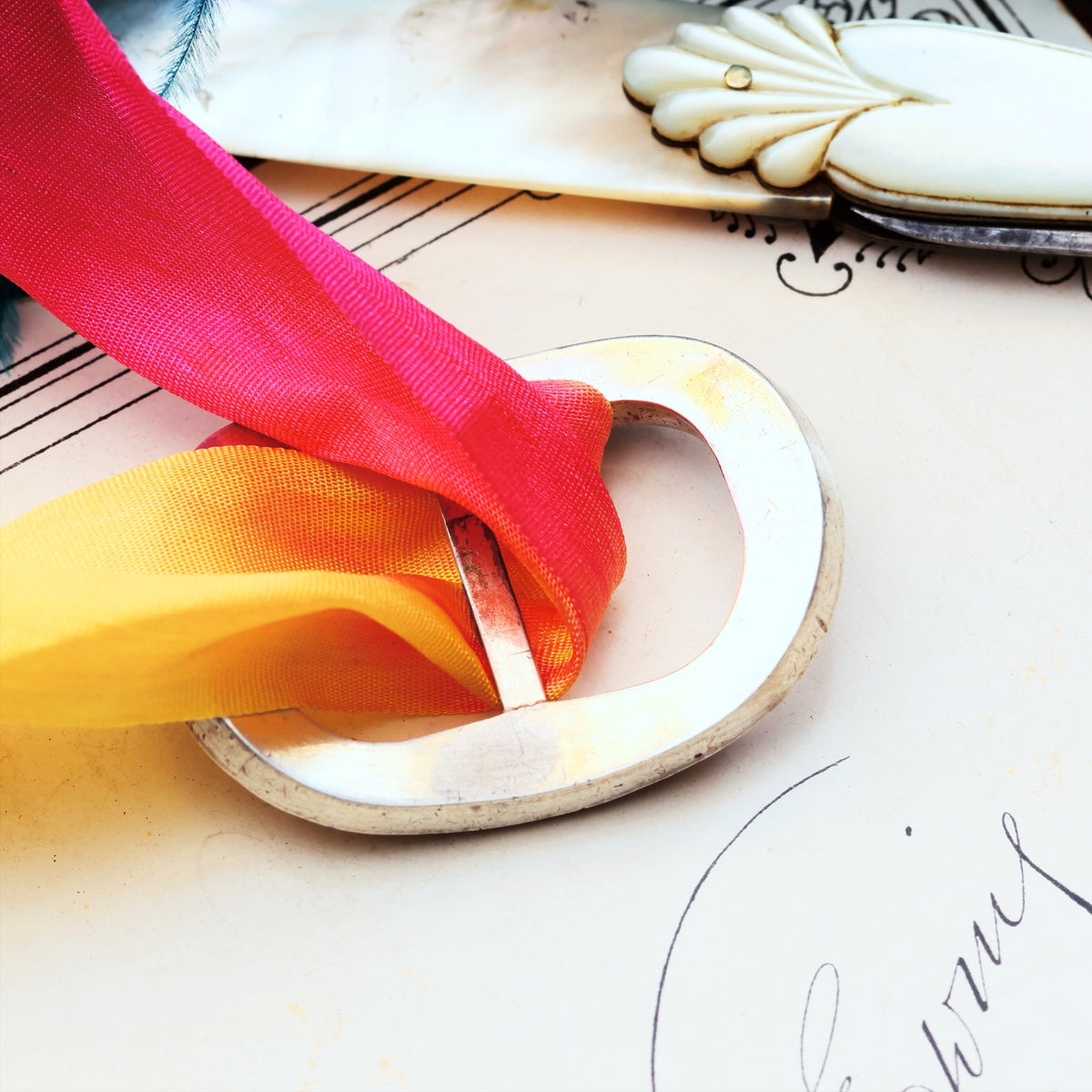 Antique Georgian Silver & Paste Buckle