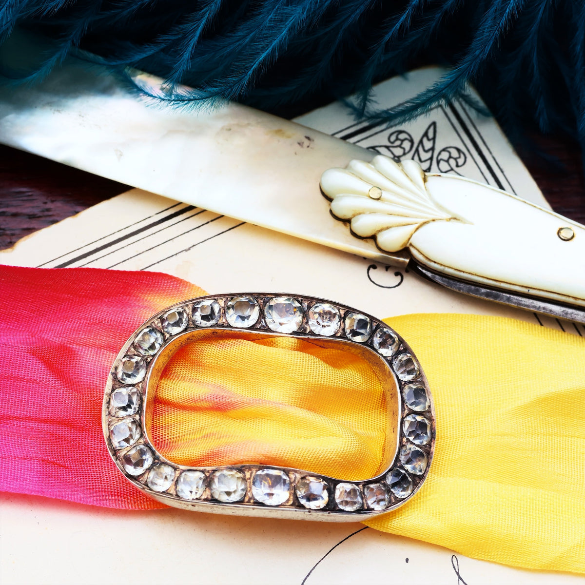 Antique Georgian Silver & Paste Buckle