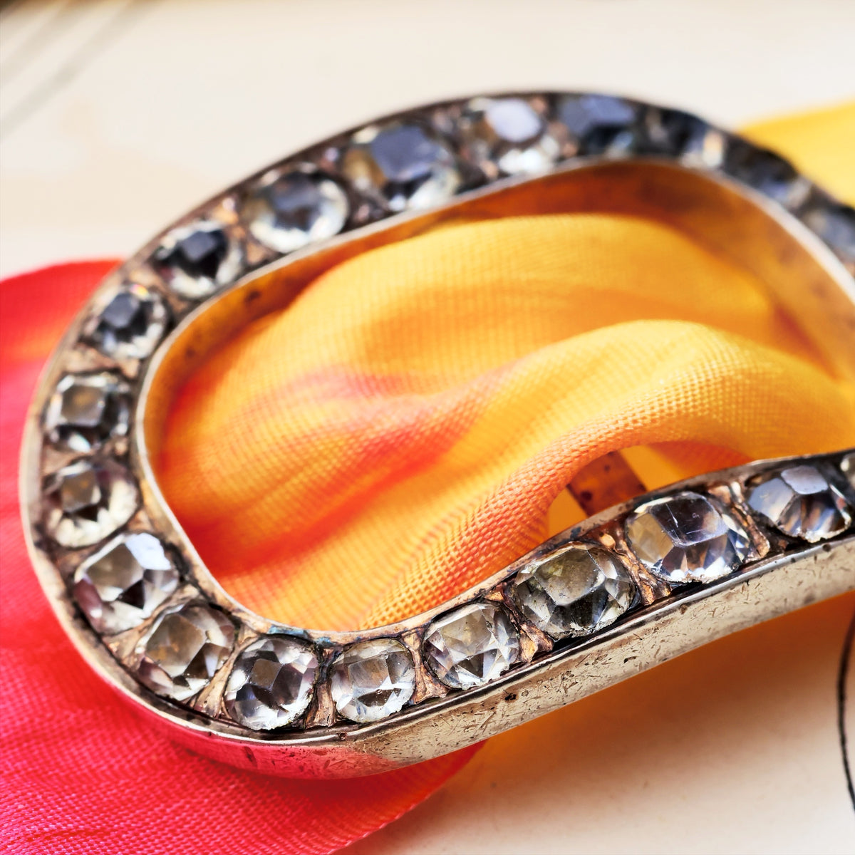 Antique Georgian Silver & Paste Buckle