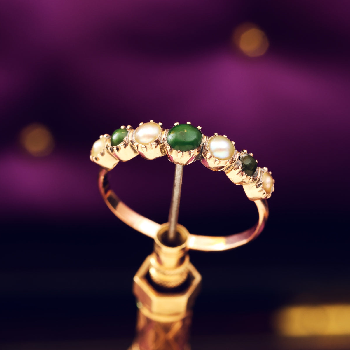 Antique Georgian Turquoise & Wild Pearl Ring