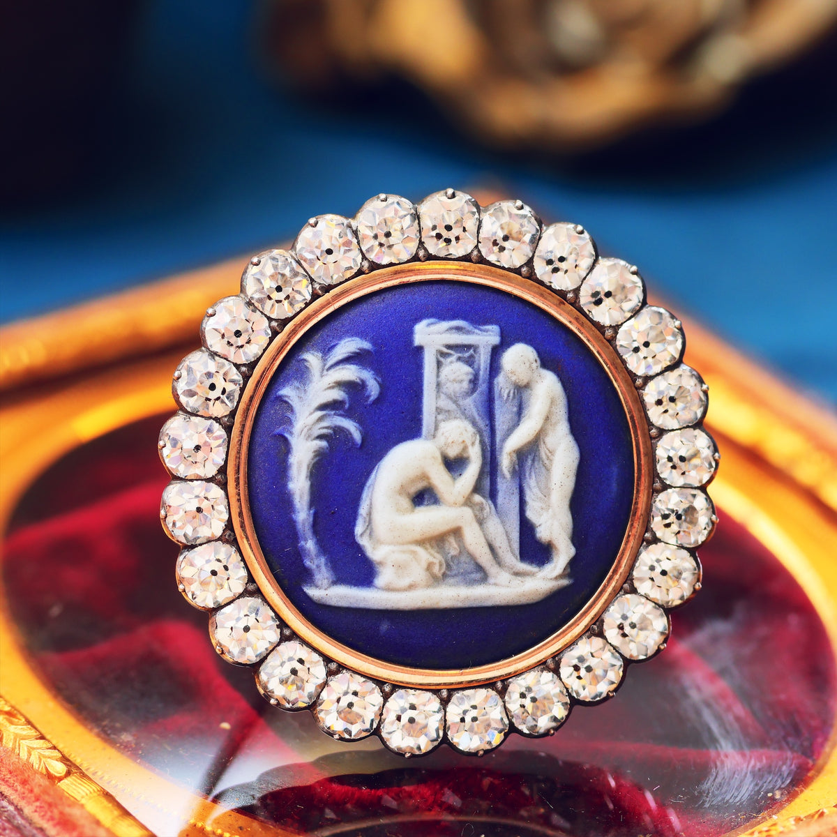 Rare Antique Georgian Wedgwood Jasperware Brooch