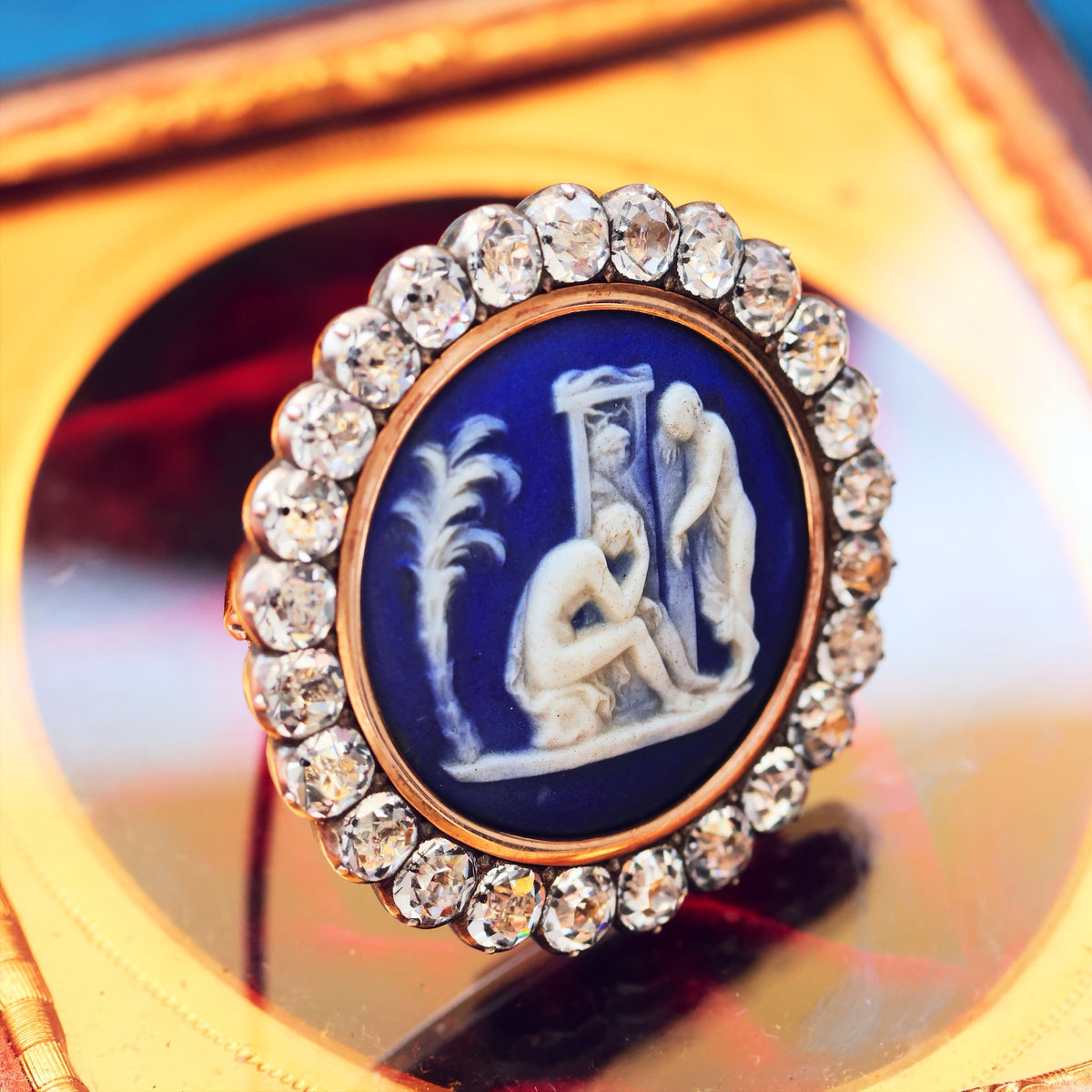 Rare Antique Georgian Wedgwood Jasperware Brooch