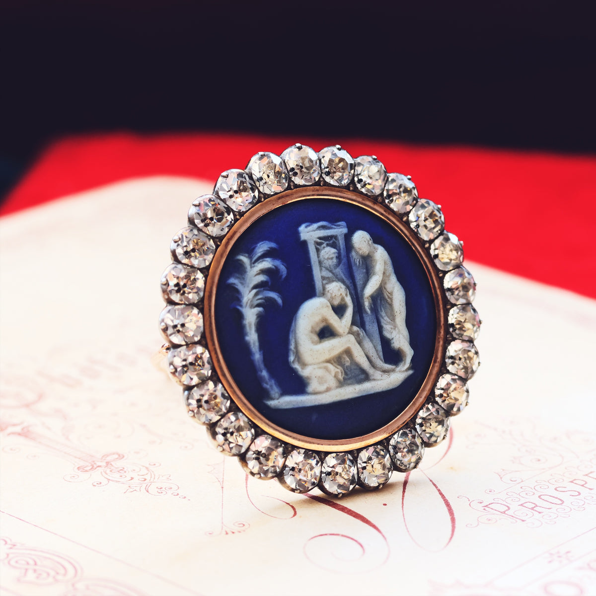 Rare Antique Georgian Wedgwood Jasperware Brooch