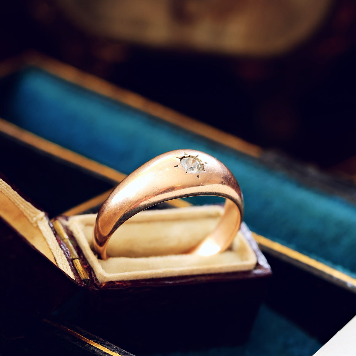 Antique Gypsy Set Diamond Band Ring