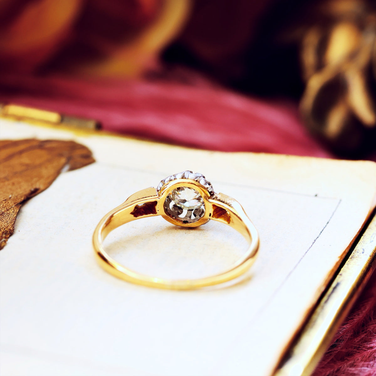 Darling Antique Hand Cut Diamond Engagement Ring