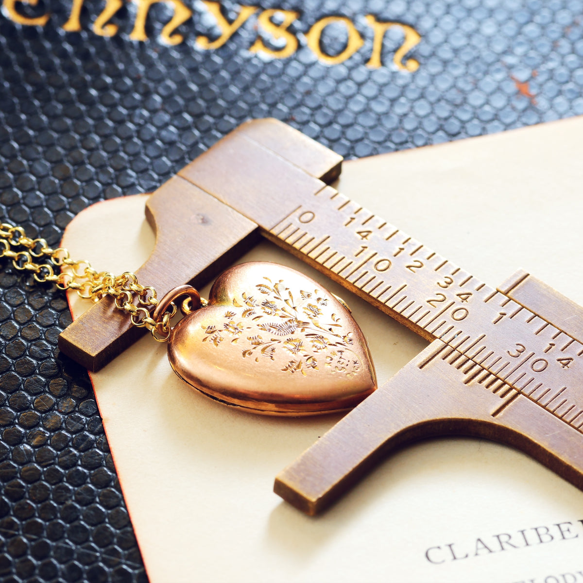 Finest Antique Hand Engraved Heart Shaped Gold Locket