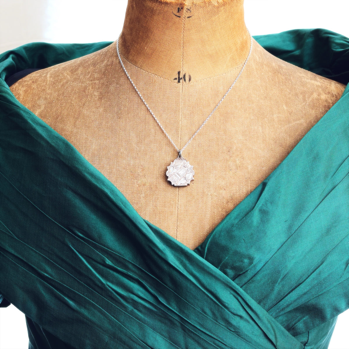 Antique Hand Engraved 'Love & Fidelity' Silver Locket