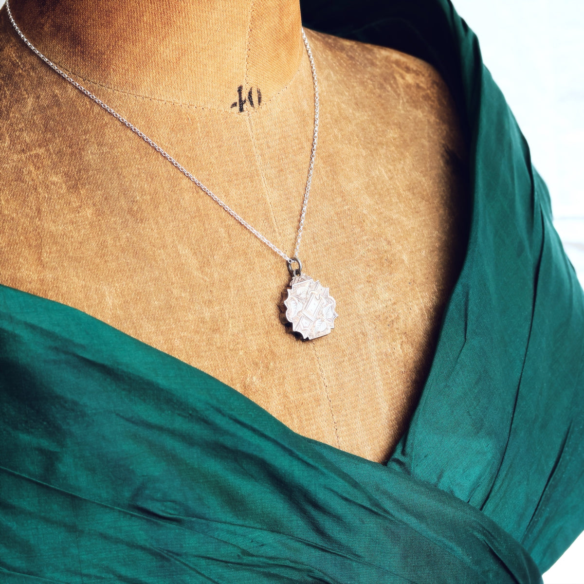 Antique Hand Engraved 'Love & Fidelity' Silver Locket