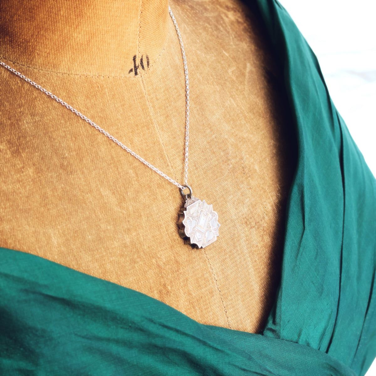 Antique Hand Engraved 'Love & Fidelity' Silver Locket