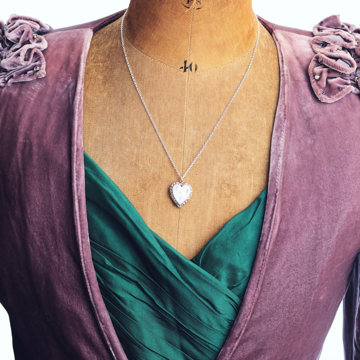 Antique Hand Engraved Silver Locket