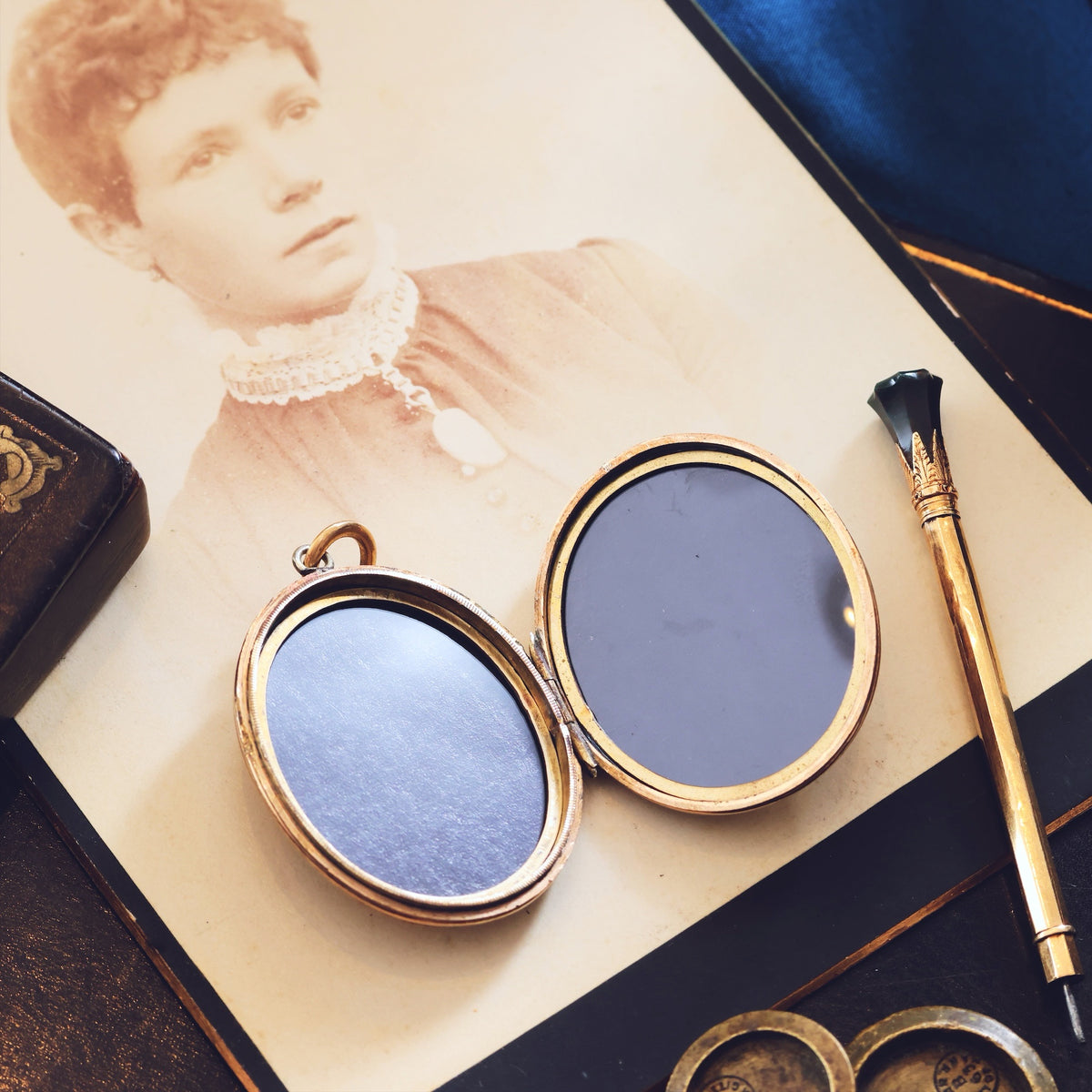 Large Victorian 'Roses for LOVE' Locket